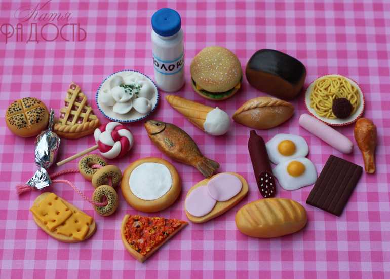 Еда для кукол из пластилина: своими руками лепим кукольную еду, фрукты, овощи, пирожные и мороженое