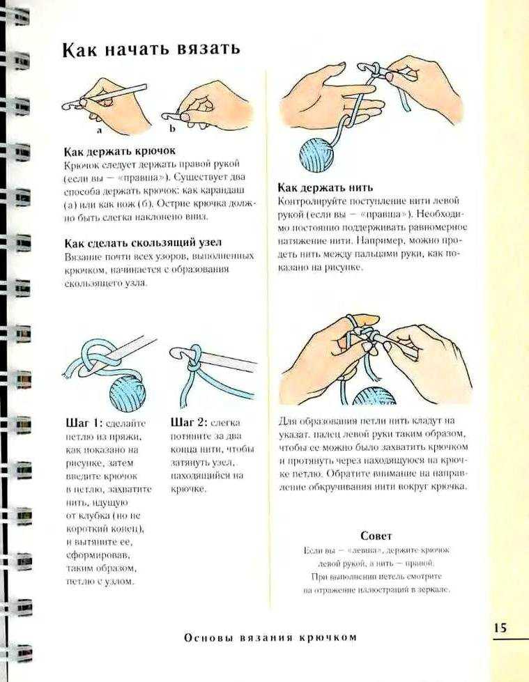 Основные виды петель при вязании крючком: в помощь начинающим рукодельницам