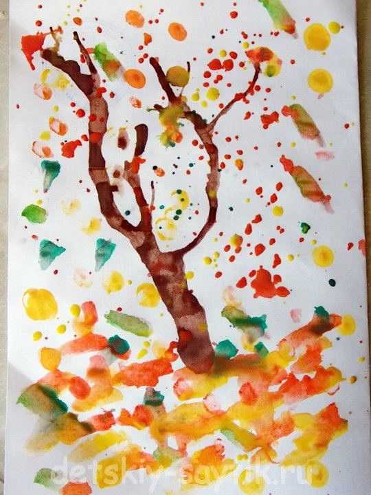 Нод по рисованию (печать листьями) в группе компенсирующей направленности для детей 5–6 лет «золотая осень»