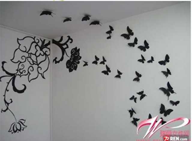 Трафареты бабочек для стен своими руками