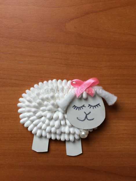 Поделка овечка из ватных палочек: пошаговые мастер-классы с фото.