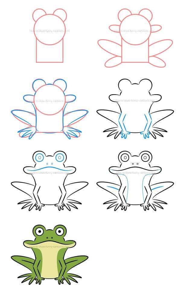 Как нарисовать лягушку поэтапно карандашом (53 фото) - легкие мастер-классы по рисованию лягушки