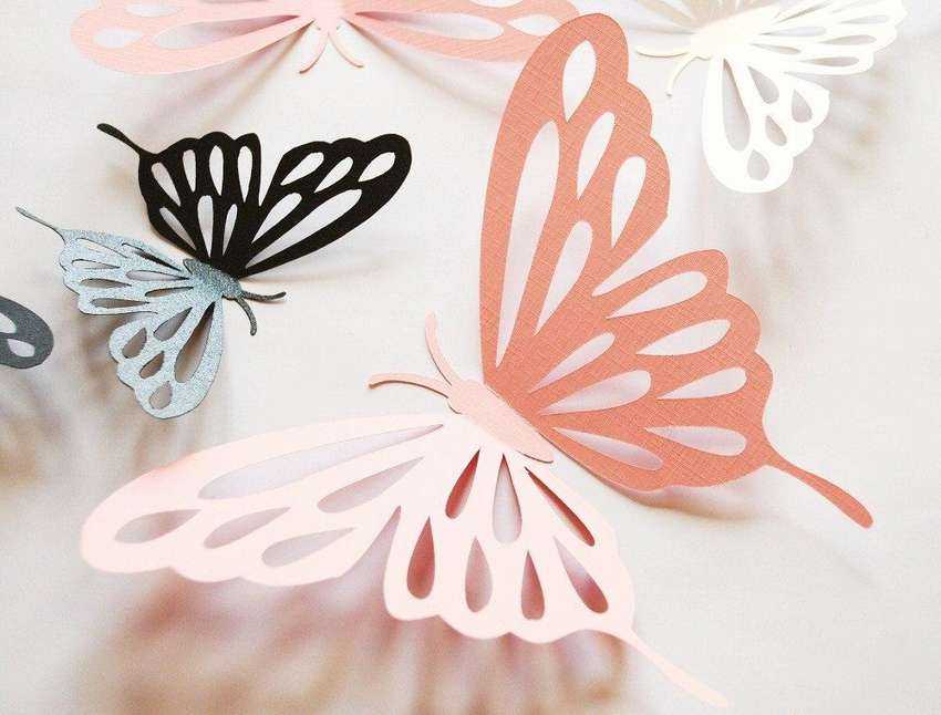 Аппликация бабочка из цветной бумаги - 62 шаблона для создания детских аппликаций