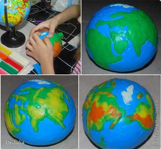 Глобус из пластилина: как сделать, лепка глобуса