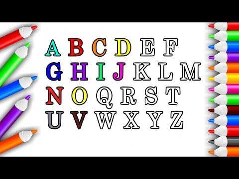 Буквы английского алфавита с транскрипцией, произношением и картинками + песенка abc для детей - crown english club