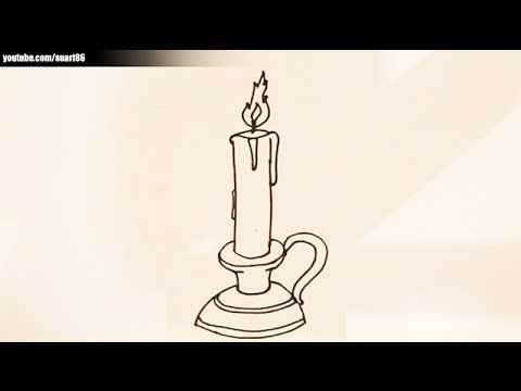 Свеча на столе рисунок карандашом. как нарисовать свечу поэтапно
