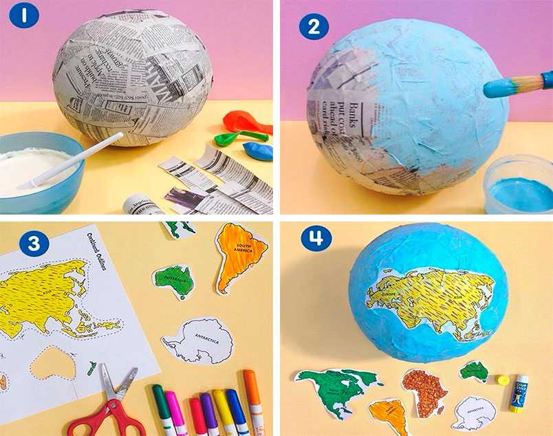 Как сделать настоящий глобус из бумаги и красок: подготовительные мероприятия, процесс формирования