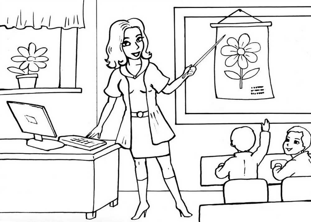 Рисунки ко дню учителя: цветы, книги, учительницы, доски, класс (топ 10)