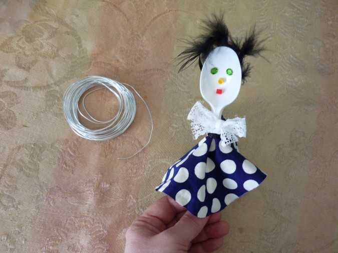 Мастер-класс шитьё кукла из пластиковой ложки мастер-класс материал бросовый