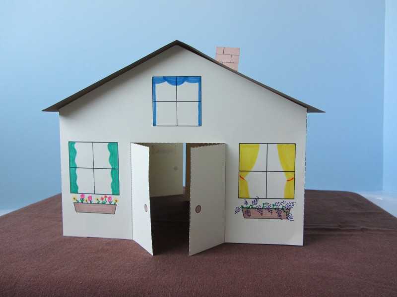 Как сделать объемный домик из бумаги: пошаговый мастер-класс и инструкции по изготовлению кукольного и игрушечного домика (155 фото + видео)