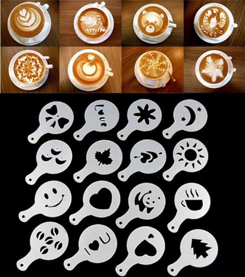 Как рисовать на кофе, трафареты для рисунков, методы и способы