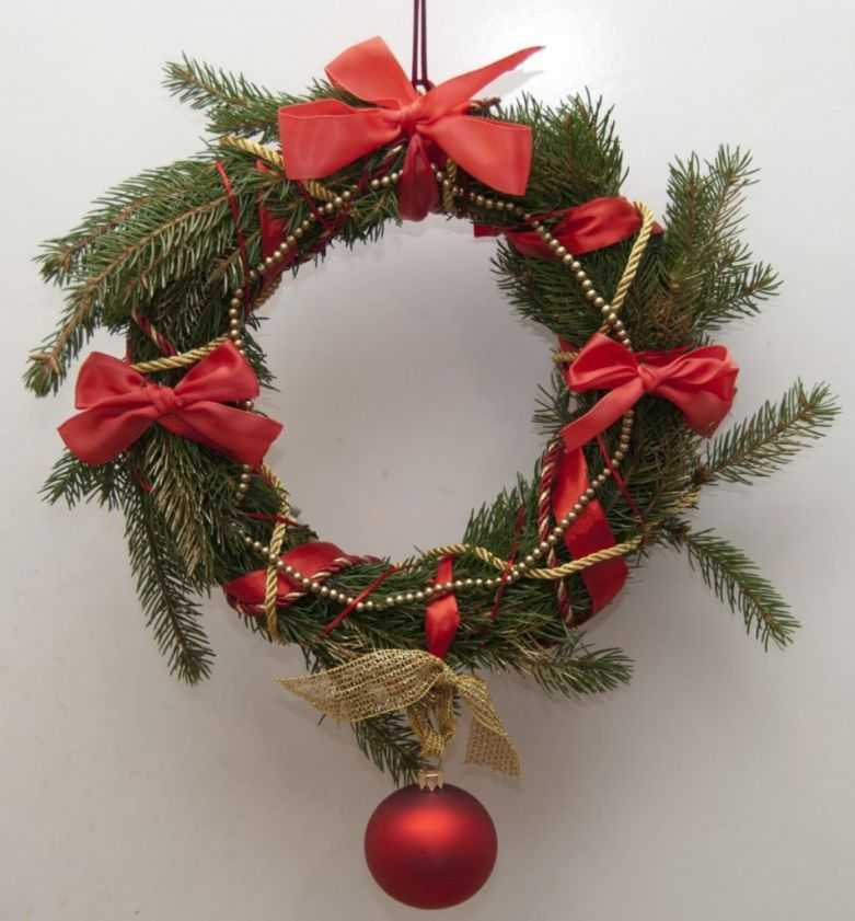Венок из еловых веток своими руками - 100 фото идей как сделать красивый рождественский венок из елки