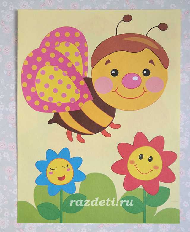 Пчелка из цветной бумаги: простая аппликация для детей. пошаговая инструкция, фото, мастер-класс + схема