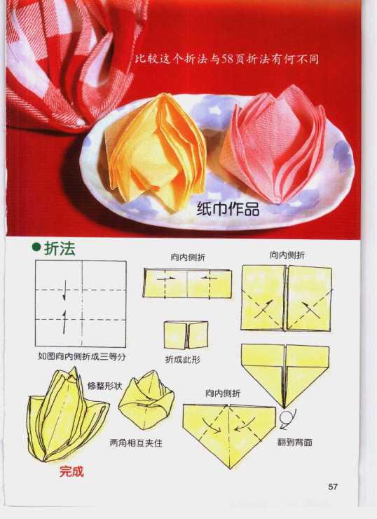 Лотос из бумажных салфеток: пошаговая инструкция и схема прилагается
