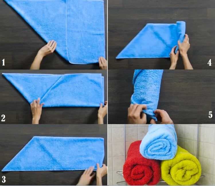 Как красиво сложить полотенце в подарок или для хранения
