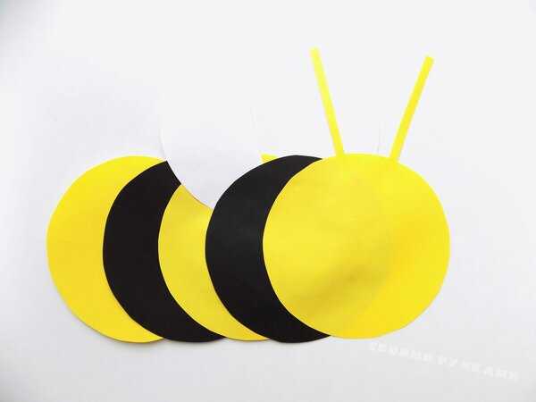 Мастер-класс «весёлая пчела». модульная аппликация из кругов цветной бумаги с элементами рисования. воспитателям детских садов, школьным учителям и педагогам