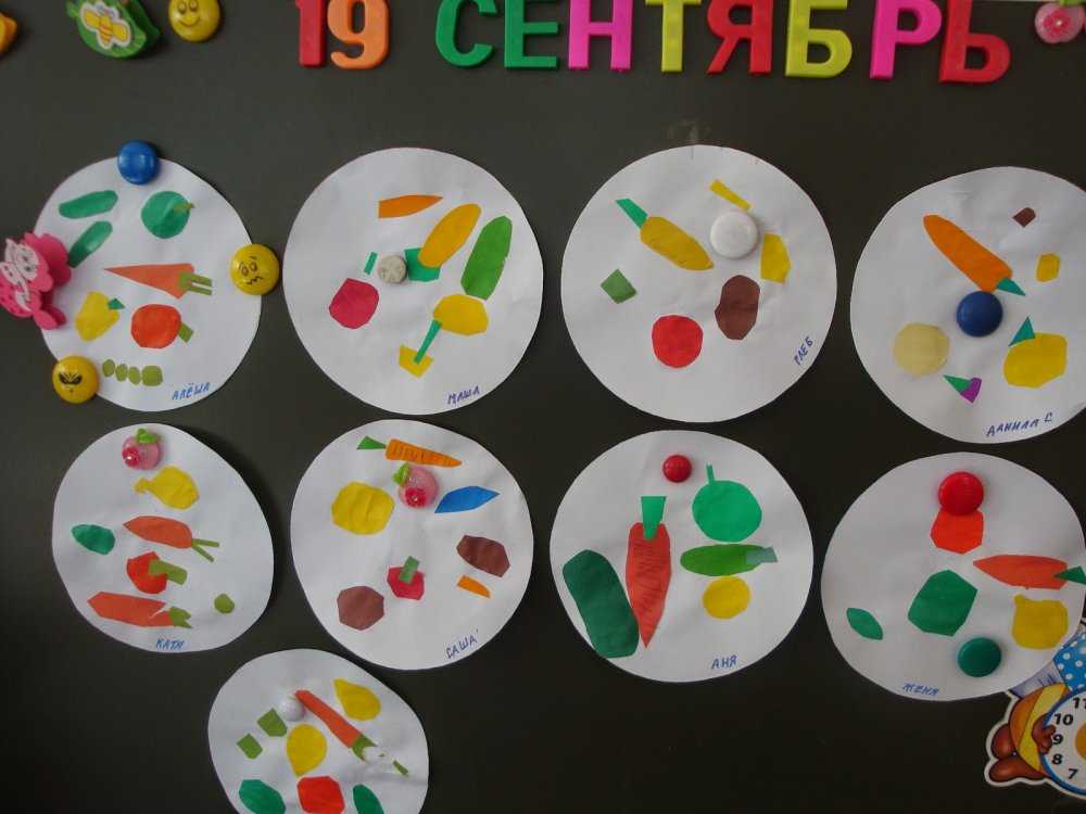 Простая детская поделка - аппликация Блюдо с фруктами и ягодами из цветной бумаги или картона своими руками Готовые шаблоны всех деталей аппликации