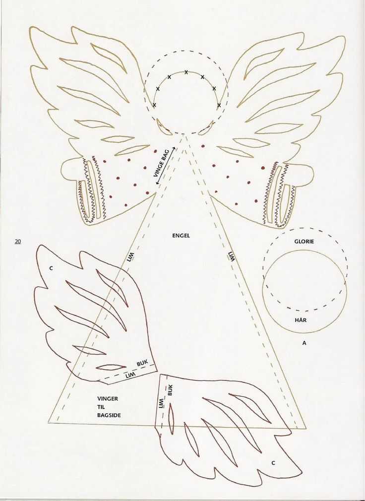 Шаблоны ангелов для вырезания распечатать трафареты, новогодние ангелочки из бумаги