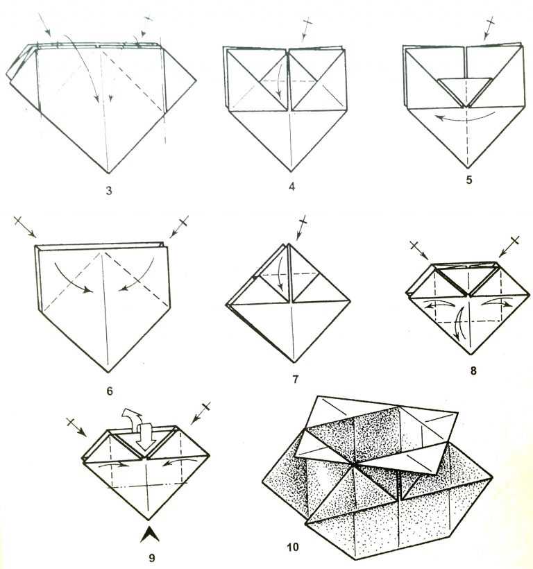 Оригами: коробочки из бумаги. схемы и описания