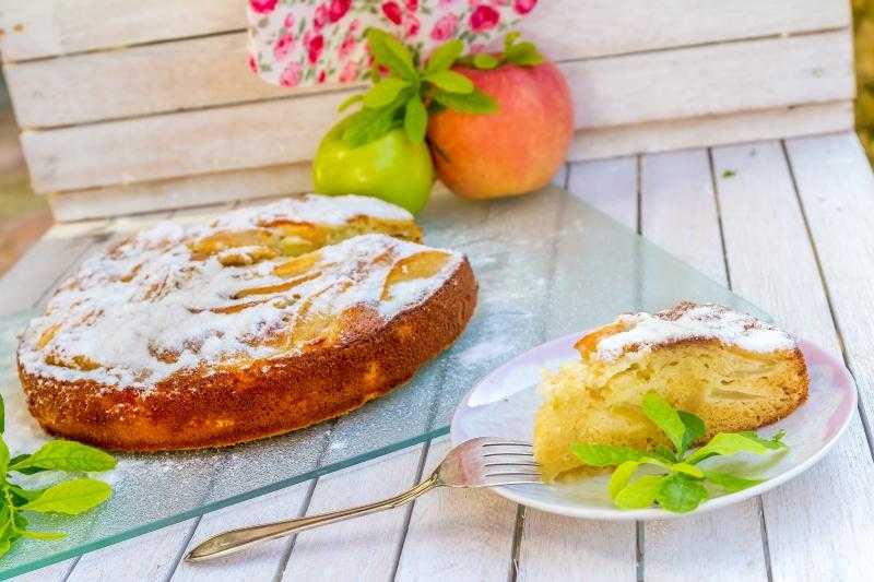 Шарлотка с яблоками рецепт без сливочного масла