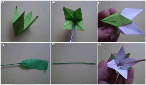 Подснежник оригами: 3 пошаговых варианта