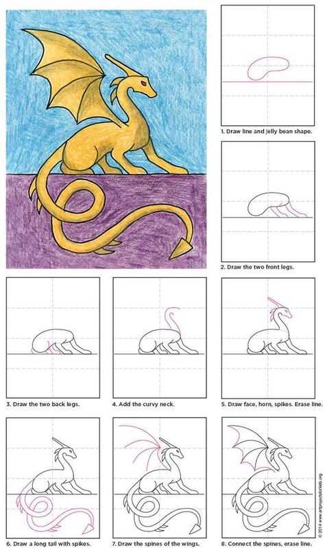 Как рисовать беззубика поэтапно (how to train your dragon 2)