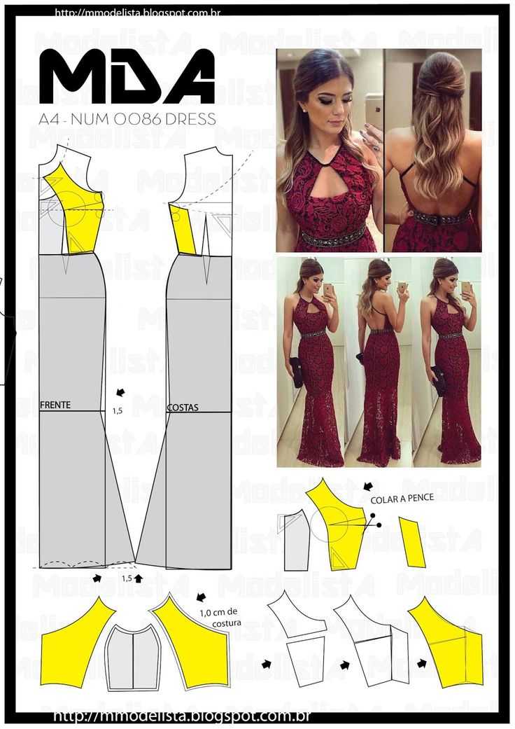 Как пошить вечернее платье с открытой спиной: фото и выкройка
