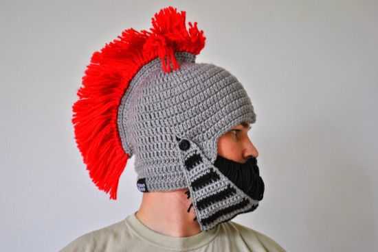 Мк: шапка-шлем с подкладом крючком (другой вариант)