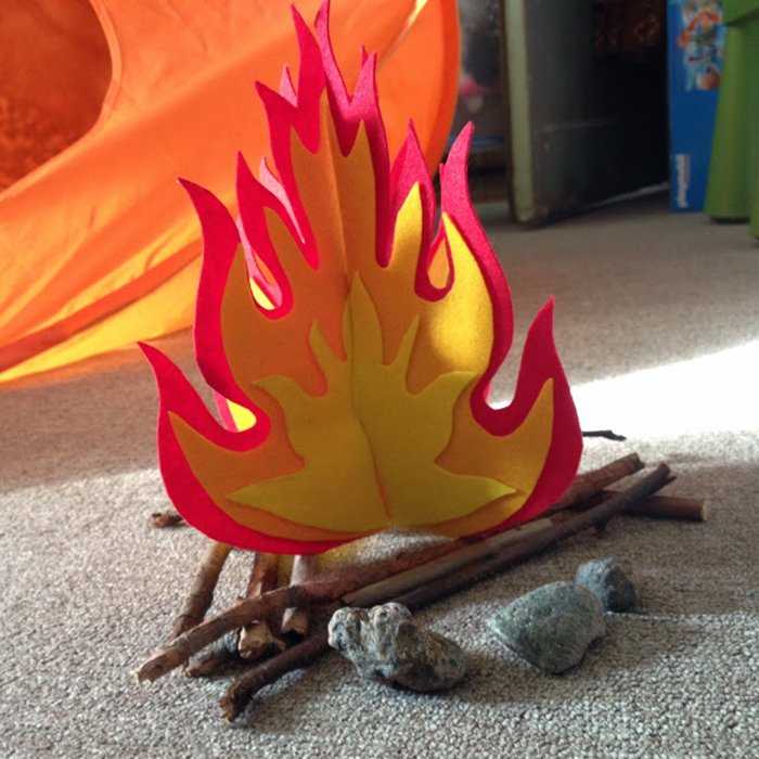 Сделать из картона огонь. как сделать вечный огонь своими руками - поэтапный мастер-класс. как сделать костер из фетра