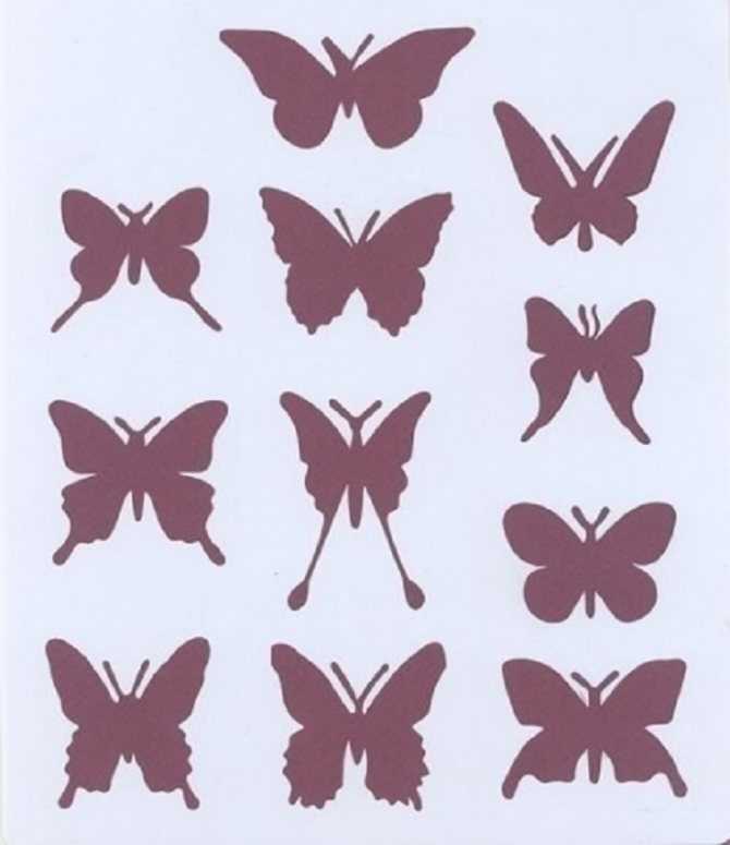 Вырезание бумажной бабочки своими руками на стену: шаблоны для объемного трафарета