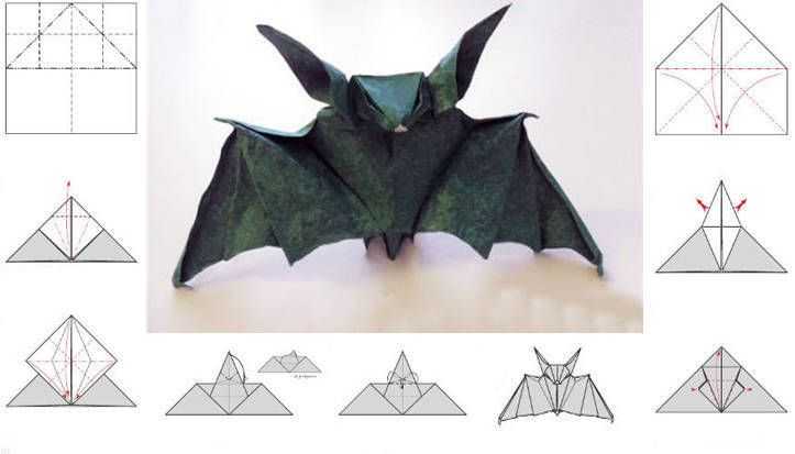 Как сделать оригами летучую мышь: простые и сложные варианты изготовления поделки