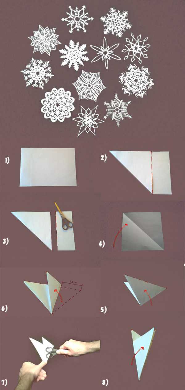 Объемные снежинки из бумаги (схемы и шаблоны для вырезания)