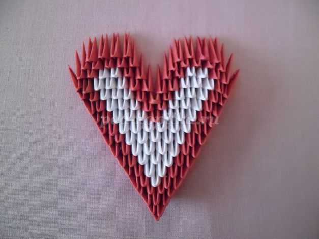 Нежное сердце. модульное оригами. | страна мастеров