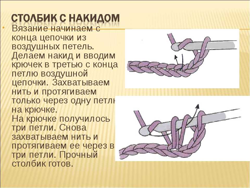 Столбик без накида - это один из основных приемов вязания крючком.