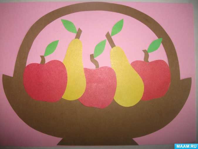 Аппликация фрукты (81 фото): шаблоны фруктов для создания детской поделки