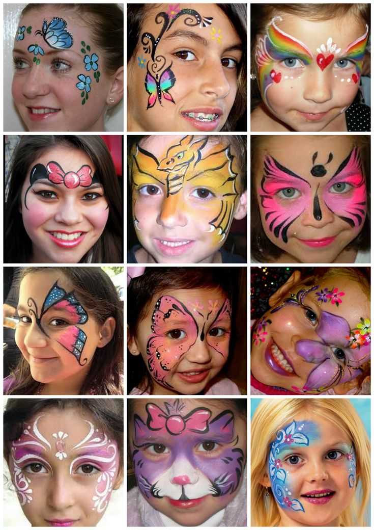 Что можно нарисовать на лице девочке или мальчику - выбор красок, идеи узоров и образов с фото