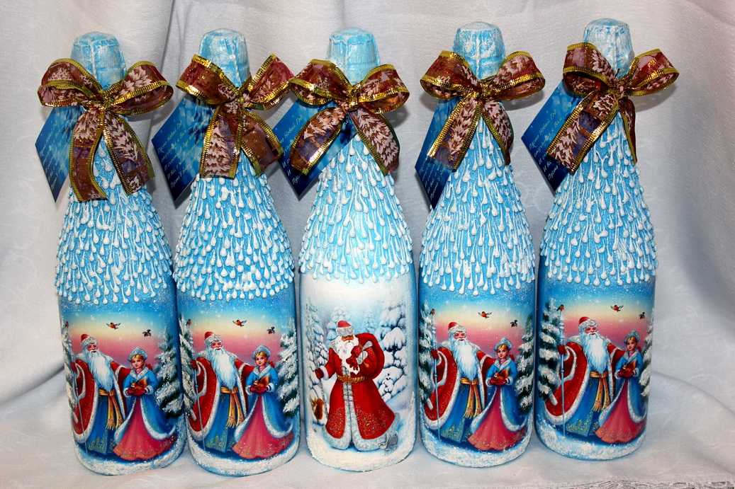 9 способов украсить бутылку для новогоднего стола – zатусим!