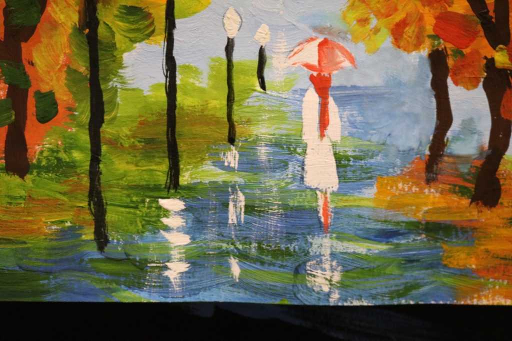 Конспект нод по рисованию (печать листьями деревьев) в старшей группе «разноцветная осень»
