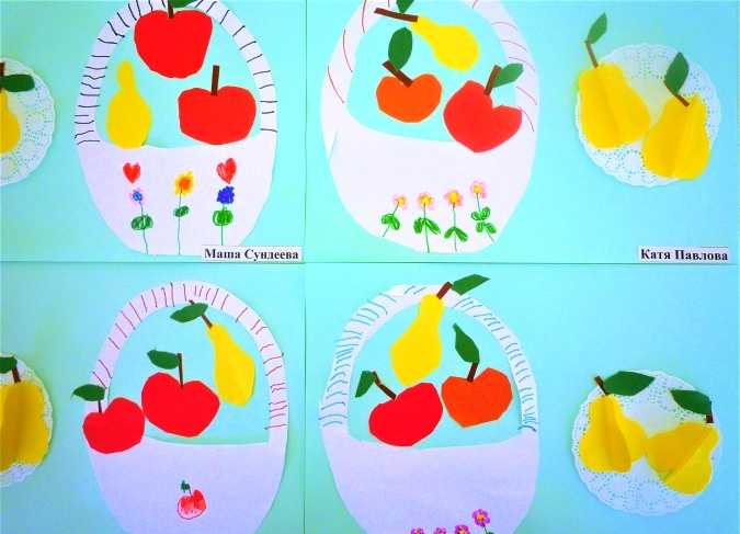 Аппликация фрукты: фото идеи оформления и пошаговые инструкции для детей младшей, средней и старшей группы