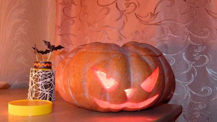 Как сделать светильник джека на праздник хэллоуин