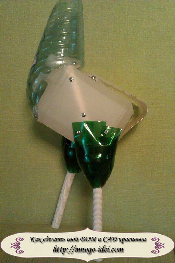 Ландшафтный дизайн мастер-класс моделирование конструирование мк петух из пластиковых бутылок бутылки пластиковые клей краска материал бросовый пенопласт