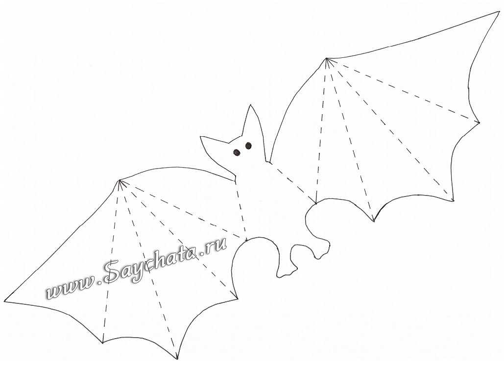 Летучая мышь из бумаги: делаем своими руками на хэллоуин