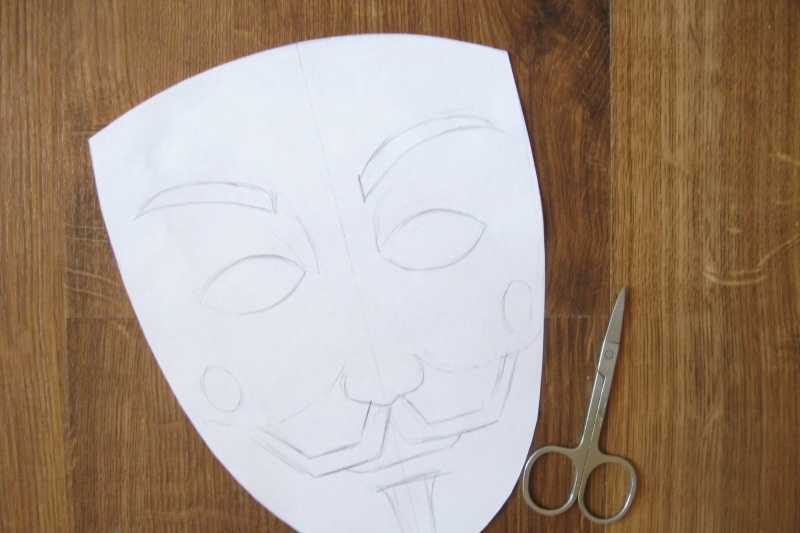 Маска гая фокса своими руками: мастер-класс с наглядными примерами и видео. как сделать маску гая фокса из бумаги своими руками поэтапно маска гая фокса своими руками