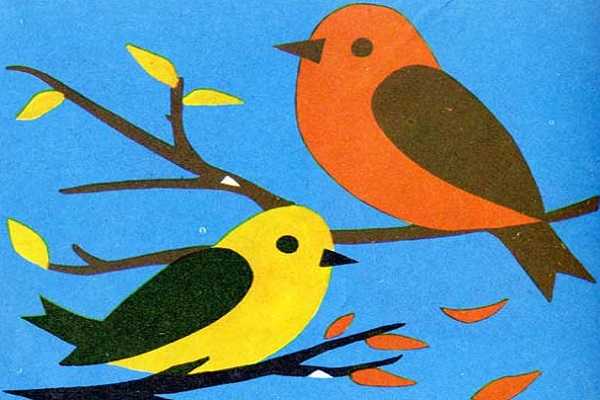 Как сделать аппликацию птицы своими руками с детьми: поделки объемных птичек в подготовительной, младшей или средней группе детского сада на тему птиц из цветной бумаги