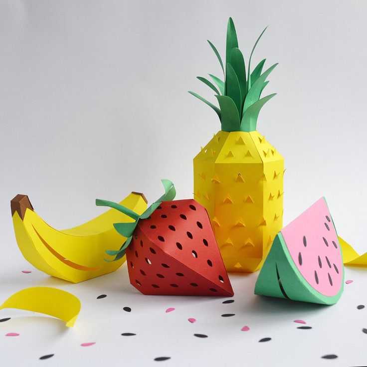 Как сделать объемные фрукты из бумаги. объемные фрукты из бумаги