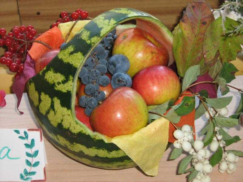 Осенняя корзинка с овощами поделки