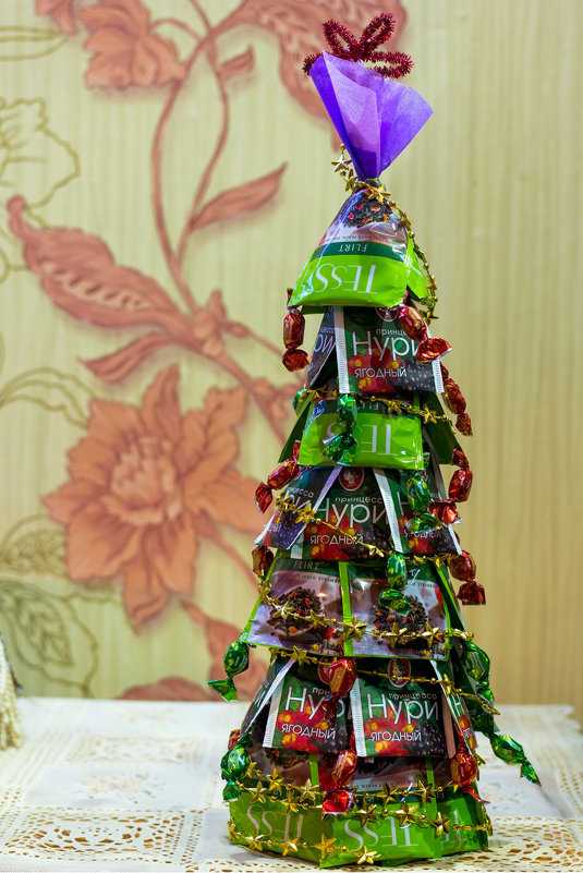 Оригинальные подарки на новый год: елка из чайных пакетиков своими руками, подарок мужу и друзьям
