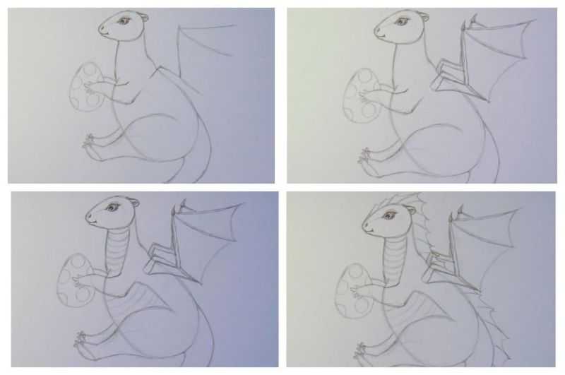 Как нарисовать дракона легко и красиво карандашом: пошаговый мастер класс и фото готовых рисунков