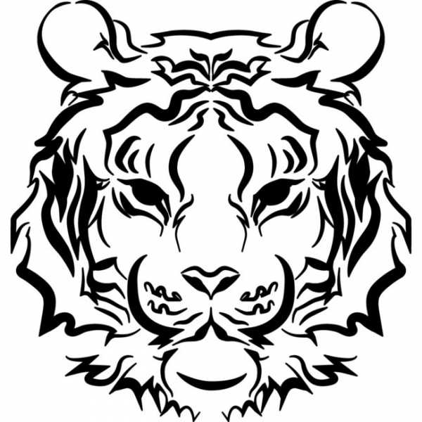 Сделайте своими руками красивую аппликацию Тигра, символа 2022 года, с помощью уже готового шаблона Шаблоны представлены цветные и черно-белые
