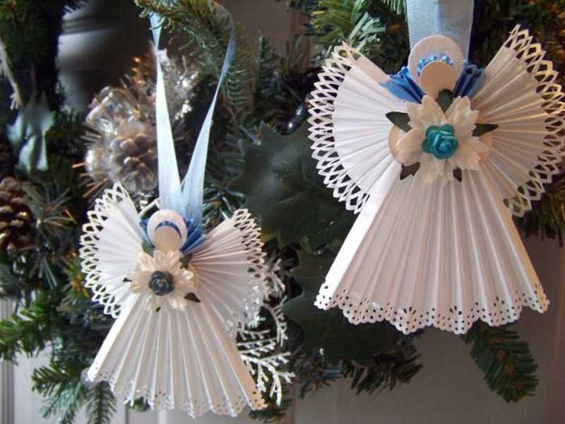 Ангелочки из бумаги своими руками : мастер- класс изготовления рождественского ангелочка